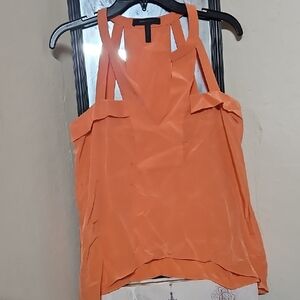 Women's Orange Sleeveless Top